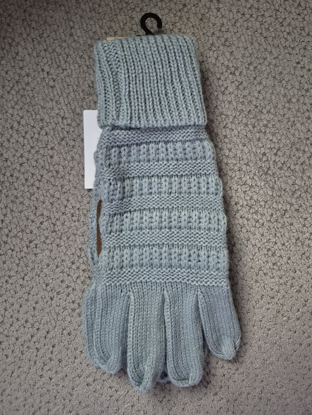Knit Touchscreen Gloves -winter mint
